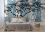 Tree Branches over Stripes Painting - Image 2