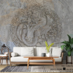 3D Wooden Relief Peacock
