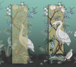 Classical Birds in Frames with Flowers - Image 3
