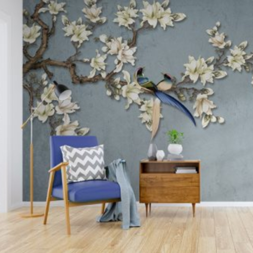 Birds with Flowers