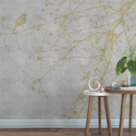 Gold Branches and Birds with Concrete