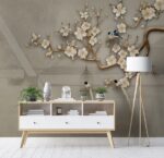 Birds with Beige Flowers - Image 2