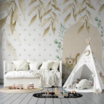 Black Metal with Gold on Wood