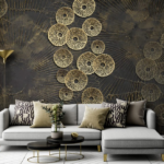 3D golden relief