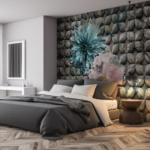 3D pattern with flowers and branches