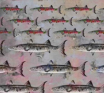 Barracouda fish and roses - Image 3