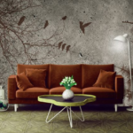 Concrete With Branches and Birds