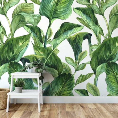 Watercoloured Palm Leaves