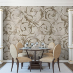 Baroque Pattern Mixed with Marble
