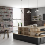 Barracouda fish and roses