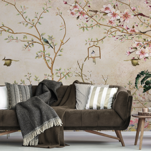 Branches with Birds and Flowers