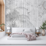 White leaves on wood