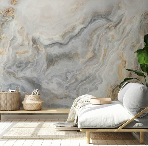 Gold With Grey Marble