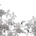 Flamingos Black And White - Image 3