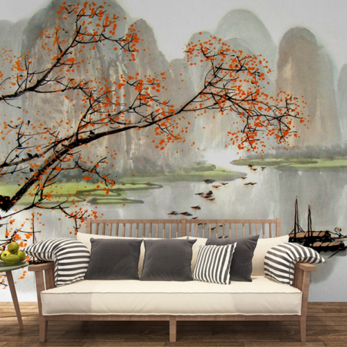 Branches and Mountains in Watercololurs