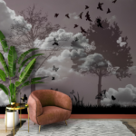 Tree and birds on clouds - Image 3