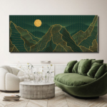 Abstract Landscape with Golden Lines