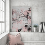 Abstract Nude and Black Brush