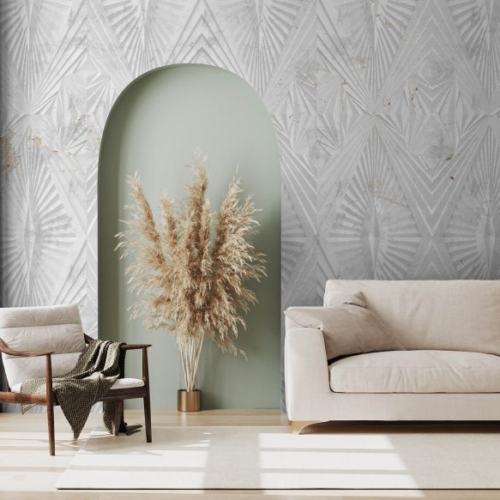 Art deco pattern with cracked textures