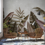Big Leaves With Concrete