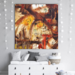 Brown and Red Brush Strokes
