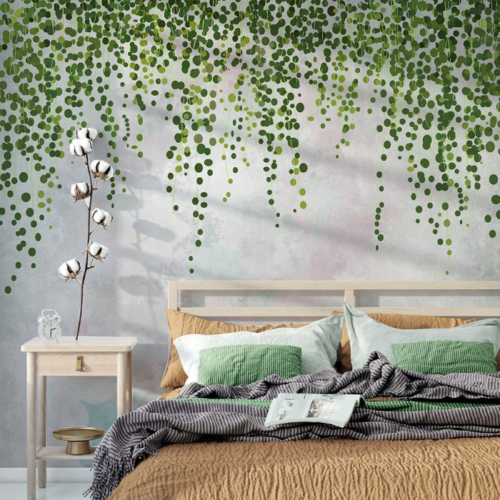 Dropping Round Plants with Faded Colours