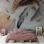 Feathers with Concrete