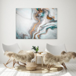 Gold and Turquoise Marble