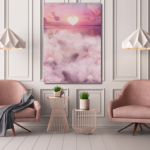 Heart Sun With Pink Cloud