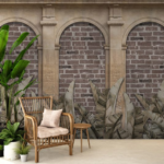 Historical Frames with Bricks and Leaves