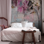 Mix of Flowers with Vintage Wood