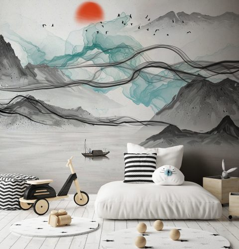Mountains with Smoke