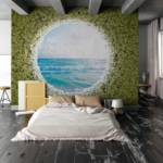 Ocean Circled with Plants