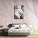 Pink and White Feathers Full Coverage