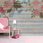 Shabby chic vintage wood