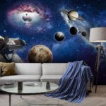 Spaceship in The Blue Galaxy