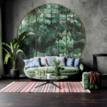 Tropical Circles on Concrete Background