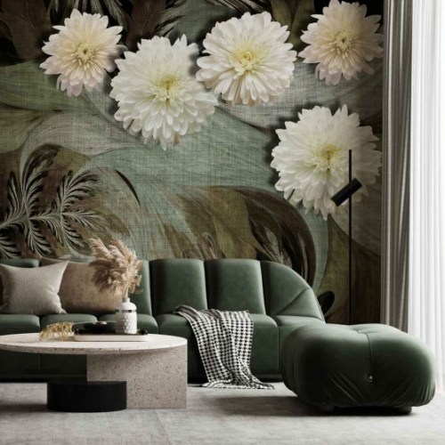 White Roses on Wool