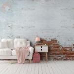 White Paint Over Bricks