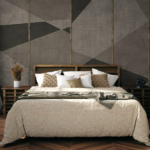 Geometric shapes mixed with textures