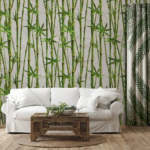 Bamboo Leaves with Concrete