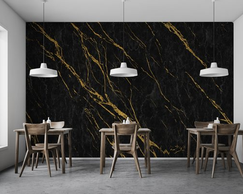 Black with Gold Cracks