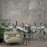 Heron Birds With Concrete