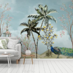 Peacock with Trees