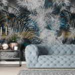 Feathers mixed with marble