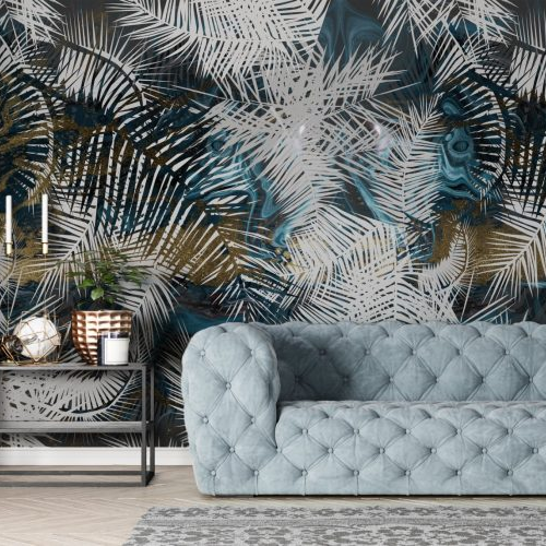 Feathers mixed with marble