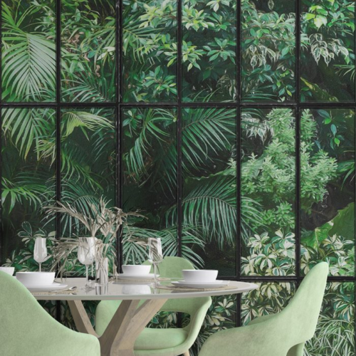 Plants Coverage Behind Black Frames